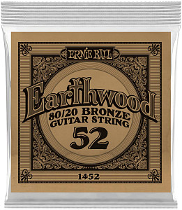 ERNIE BALL 1452 Earthwood 80/20 .052 - Струна одиночная для акустической гитары