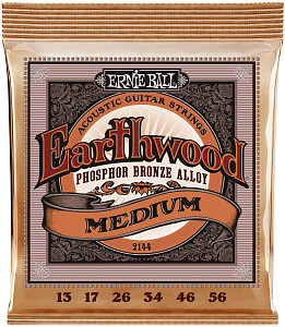 ERNIE BALL 2144 Earthwood Phosphor Bronze Medium 13-56 - Струны для акустической гитары