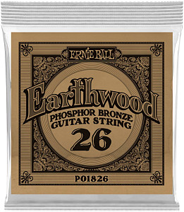 ERNIE BALL 1826 Earthwood Phosphor Bronze .026 - Струна одиночная для акустической гитары