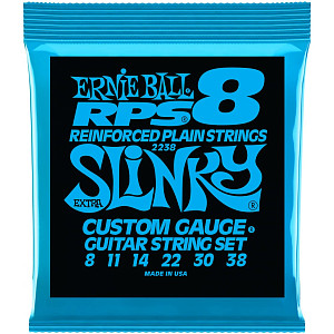 ERNIE BALL 2238 - Струны для электрогитары; RPS8 Extra Slinky (8-11-14-22w-30-38)