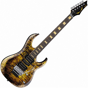 DEAN MAB RLC - электрогитара типа «Ibanez»,24 лада,HSH,1V+1T,FR,цвет "Золотая...