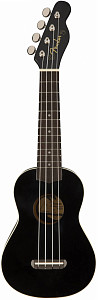 FENDER Ukulele VENICE Black - Укулеле сопрано
