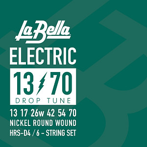 HRS-D4 HRS Drop Tune Комплект струн для электрогитары, никелированные, 13-70, La Bella