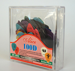 AP-100D Коробка медиаторов, целлулоид, 100шт  Alice