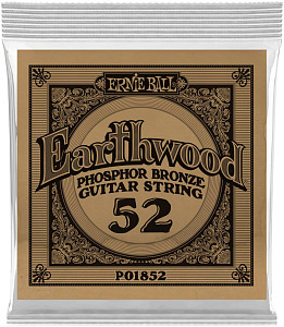 ERNIE BALL 1852 Earthwood Phosphor Bronze .052 - Струна одиночная для акустической гитары