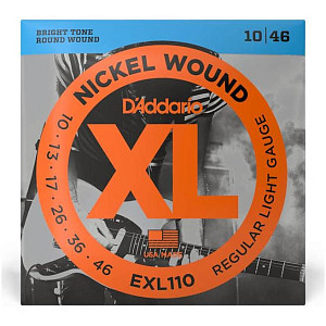 D'ADDARIO EXL110 - Струны для электрогитары; Regular Light; Никель; Калибр: 10-46