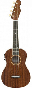 FENDER G VanderWaal Sig Uke WN w/bag электроакустическое укулеле