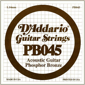 D'ADDARIO PB045 - Струна одиночная для акустической гитары