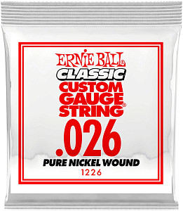 ERNIE BALL 1226 Plain Steel .026 - Струна одиночная для акустической и электрогитары