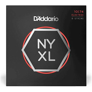 D'ADDARIO NYXL1074 - Струны для 8-струнной электрогитары; Light Верхняя дека/Heavy Bottom; 10-74