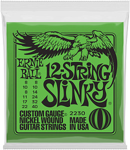 ERNIE BALL 2230 Nickel Wound Slinky 8-40 - Струны для 12 струнной электрогитары
