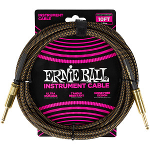 ERNIE BALL 6428 - Гитарный кабель, оплетёный. 3,05 м