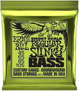 ERNIE BALL 2852 Nickel Wound Short Scale Slinky Regular 50-105 - Струны для бас-гитары