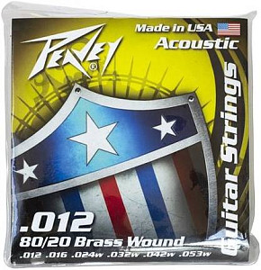 PEAVEY 80/20 Acoustic Brass Wound Strings 12s - Струны