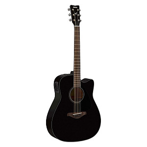 YAMAHA FGX800C Black - Электроакустическая гитара с вырезом. 