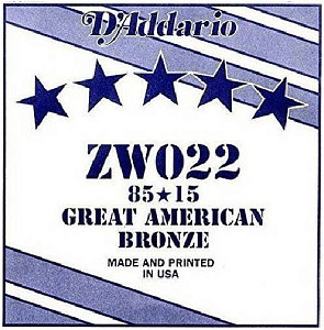 D'ADDARIO ZW022 - Струна одиночная для акустической гитары