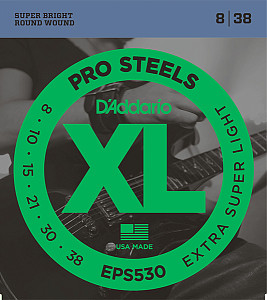 EPS530 XL PRO STEEL Струны для электрогитары Extra-Super Light 8-38 D`Addario