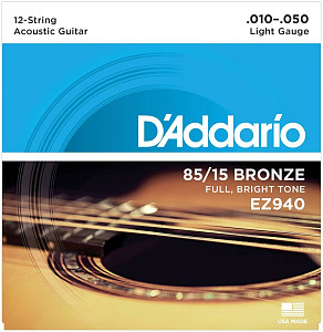 D'ADDARIO EZ940 - Струны для 12 струнной акустической гитары