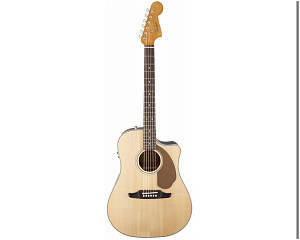 Fender Newporter Player CHP Электроакустическая гитара, цвет шампань