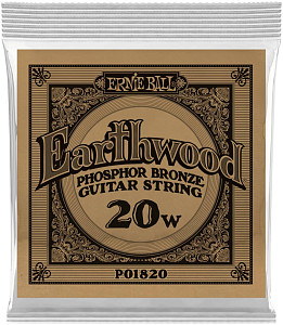 ERNIE BALL 1820 Earthwood Phosphor Bronze .020 - Струна одиночная для акустической гитары
