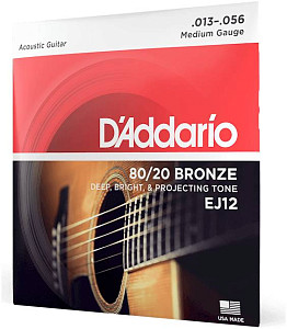 D'ADDARIO EJ12 - Струны для акустической гитары