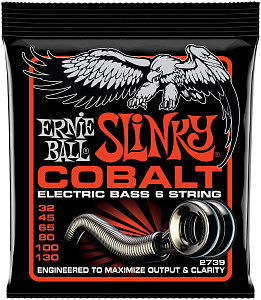 ERNIE BALL 2739 Cobalt Slinky 32-130 - Струны для бас-гитары