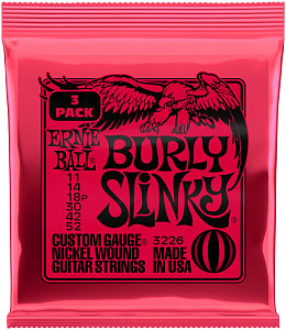 ERNIE BALL 3226 Nickel Slinky Burly 3 Pack 11-52 - Струны для электрогитары