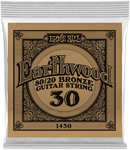 ERNIE BALL 1430 Earthwood 80/20 .030 - Струна одиночная для акустической гитары
