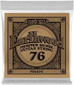 ERNIE BALL 1876 Earthwood Phosphor Bronze .076 - Струна одиночная для акустической гитары
