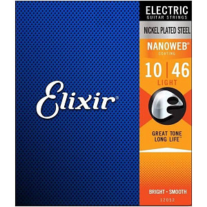 ELIXIR 12052 NanoWeb - Струны для электрогитары NanoWeb Light (010-046w