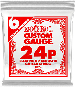 ERNIE BALL 1024 Plain Steel .024 - Струна одиночная для акустической и электрогитары