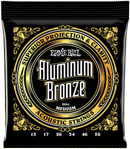 ERNIE BALL 2564 Aluminum Bronze Medium 13-56 - Струны для акустической гитары
