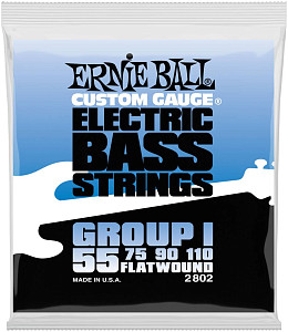 ERNIE BALL 2802 Flatwound 55-110 - Струны для бас-гитары