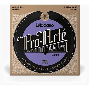 D'ADDARIO EJ44 - Струны для классической гитары; Серебро (Silver), X-Hard Tension