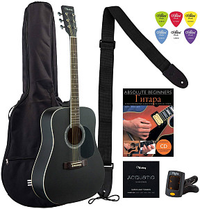 VESTON D-45 SP/BKS dPACK 1 - Гитара акустическая (набор) в наборе