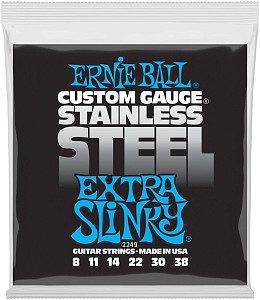 ERNIE BALL 2249 Stainless Steel Slinky Extra 8-38 - Струны для электрогитары