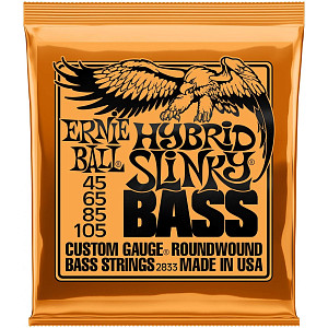 ERNIE BALL 2833 - Струны для бас-гитары Nickel Wound Bass Hybrid Slinky (45-65-85-105)