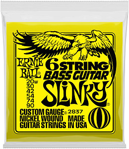 ERNIE BALL 2837 Nickel Wound 5/8 Scale Slinky 20-90 - Струны для бас-гитары 6 струнной