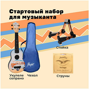 FLIGHT TUS-25 BUS PACK - Укулеле комплект