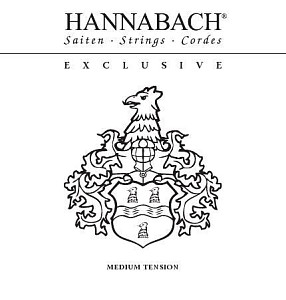 EXCLMT Exclusive Black Комплект струн для классической гитары, среднее натяжение, Hannabach