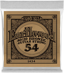 ERNIE BALL 1454 Earthwood 80/20 .054 - Струна одиночная для акустической гитары