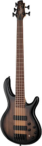 CORT C5-Plus-ZBMH-TBB Бас-гитара 5-ти струнная, коричневый санберст, Cort