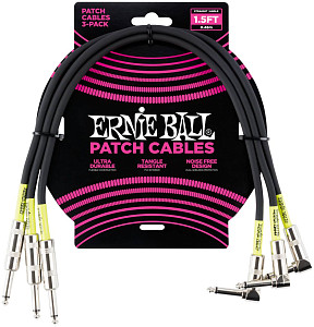 ERNIE BALL 6076, 46см - Инструментальный кабель