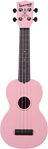 WATERMAN by KALA KA-SWB-PK Soft Pink Matte Soprano Ukulele