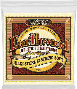ERNIE BALL 2051 Earthwood Silk & Steel Soft 9-46 - Струны для 12 струнной акустической гитары