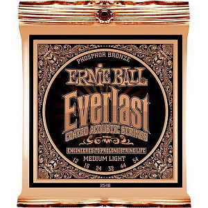 ERNIE BALL 2546 - Струны для акустической гитары Everlast Phosphor Bronze Medium Light;