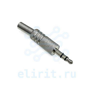 Штекер 3.5 мм. c пружиной, никель
