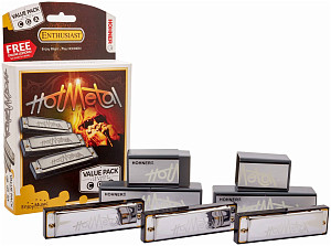 HOHNER Hot Metal CGA - Губные гармошки (набор) диатоническая