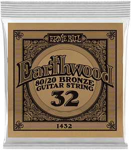 ERNIE BALL 1432 Earthwood 80/20 .032 - Струна одиночная для акустической гитары