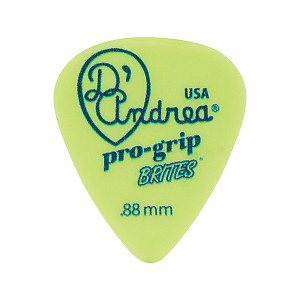 TPGB351.88MH Pro-Grip Brites Медиаторы, 12шт, делрин, 0.88мм, стандартные, D'Andrea